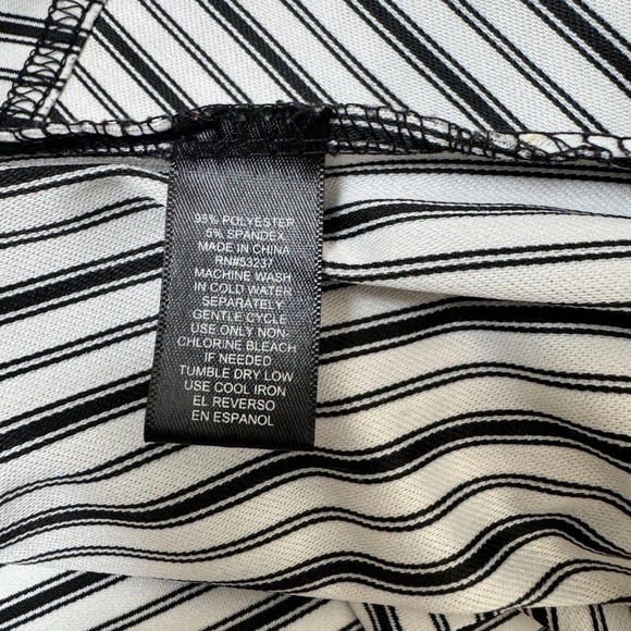 Mlle Gabrielle Shirt Dress Women’s Size S Striped Button Down Roll Tab Sleeve - Picture 6 of 6